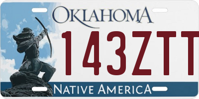 OK license plate 143ZTT