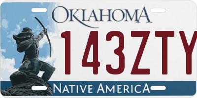 OK license plate 143ZTY