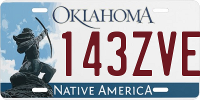 OK license plate 143ZVE