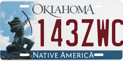 OK license plate 143ZWC