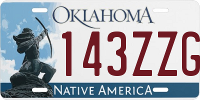 OK license plate 143ZZG