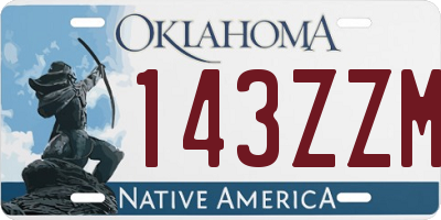 OK license plate 143ZZM