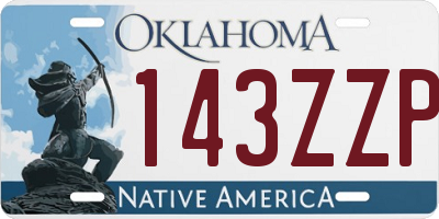 OK license plate 143ZZP