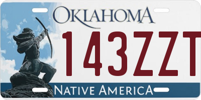 OK license plate 143ZZT