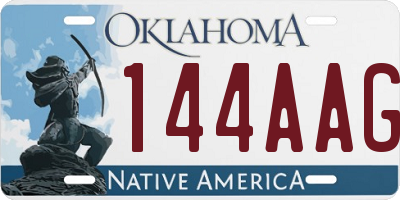 OK license plate 144AAG