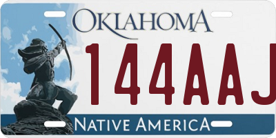 OK license plate 144AAJ