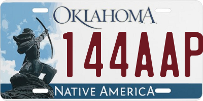 OK license plate 144AAP