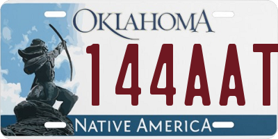 OK license plate 144AAT