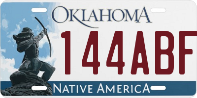 OK license plate 144ABF