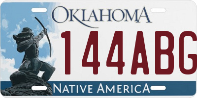 OK license plate 144ABG