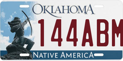 OK license plate 144ABM