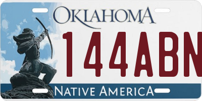 OK license plate 144ABN