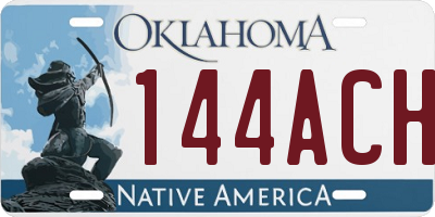OK license plate 144ACH