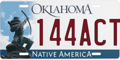 OK license plate 144ACT