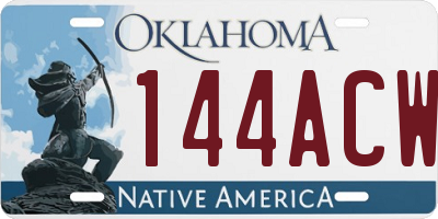 OK license plate 144ACW