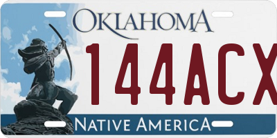 OK license plate 144ACX