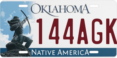 OK license plate 144AGK