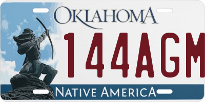 OK license plate 144AGM