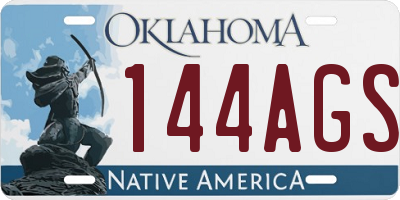 OK license plate 144AGS