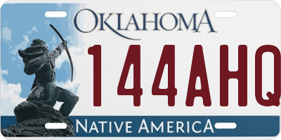 OK license plate 144AHQ