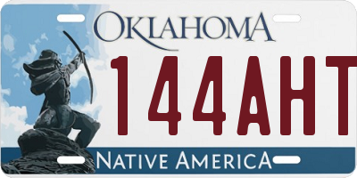 OK license plate 144AHT