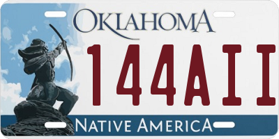 OK license plate 144AII
