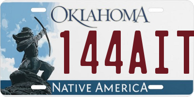 OK license plate 144AIT