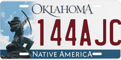OK license plate 144AJC