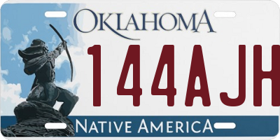 OK license plate 144AJH
