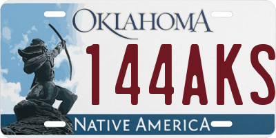 OK license plate 144AKS