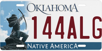 OK license plate 144ALG