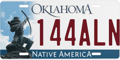 OK license plate 144ALN