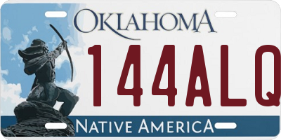 OK license plate 144ALQ