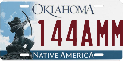 OK license plate 144AMM