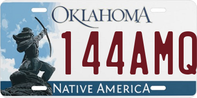 OK license plate 144AMQ