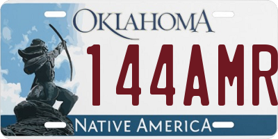 OK license plate 144AMR