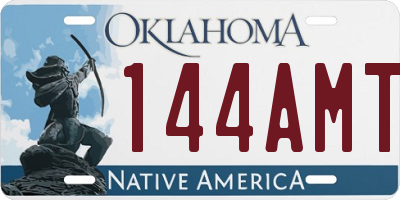 OK license plate 144AMT