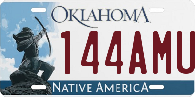 OK license plate 144AMU