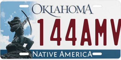 OK license plate 144AMV