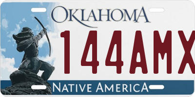 OK license plate 144AMX