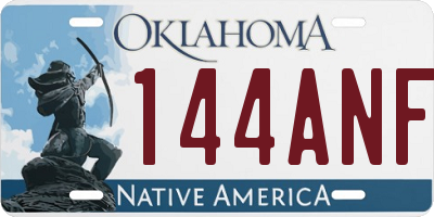 OK license plate 144ANF