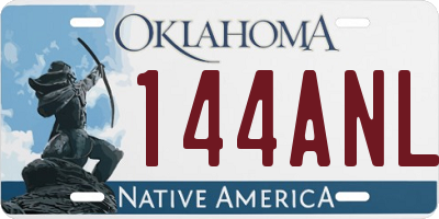 OK license plate 144ANL