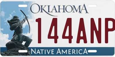 OK license plate 144ANP