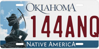 OK license plate 144ANQ