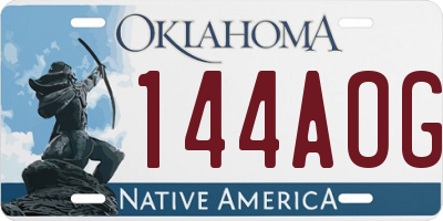 OK license plate 144AOG