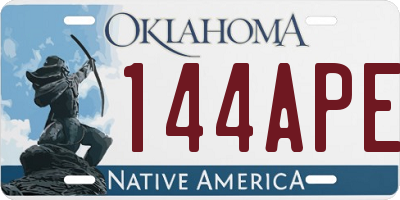 OK license plate 144APE