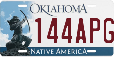 OK license plate 144APG