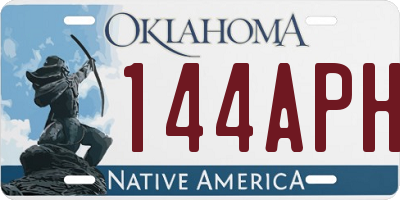 OK license plate 144APH