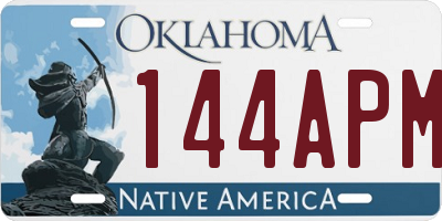 OK license plate 144APM