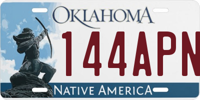 OK license plate 144APN